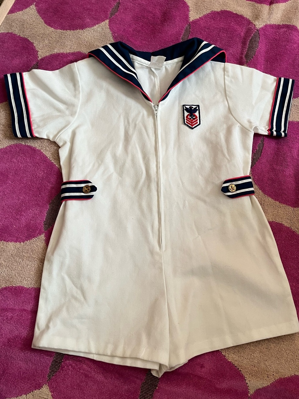 Vintage Kids Nautical Sailor Romper